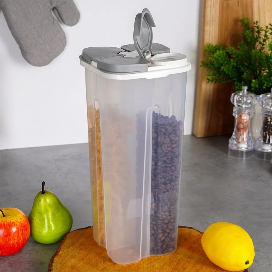 Excellent Houseware Vierdelige Dispenser 3L - Transparant