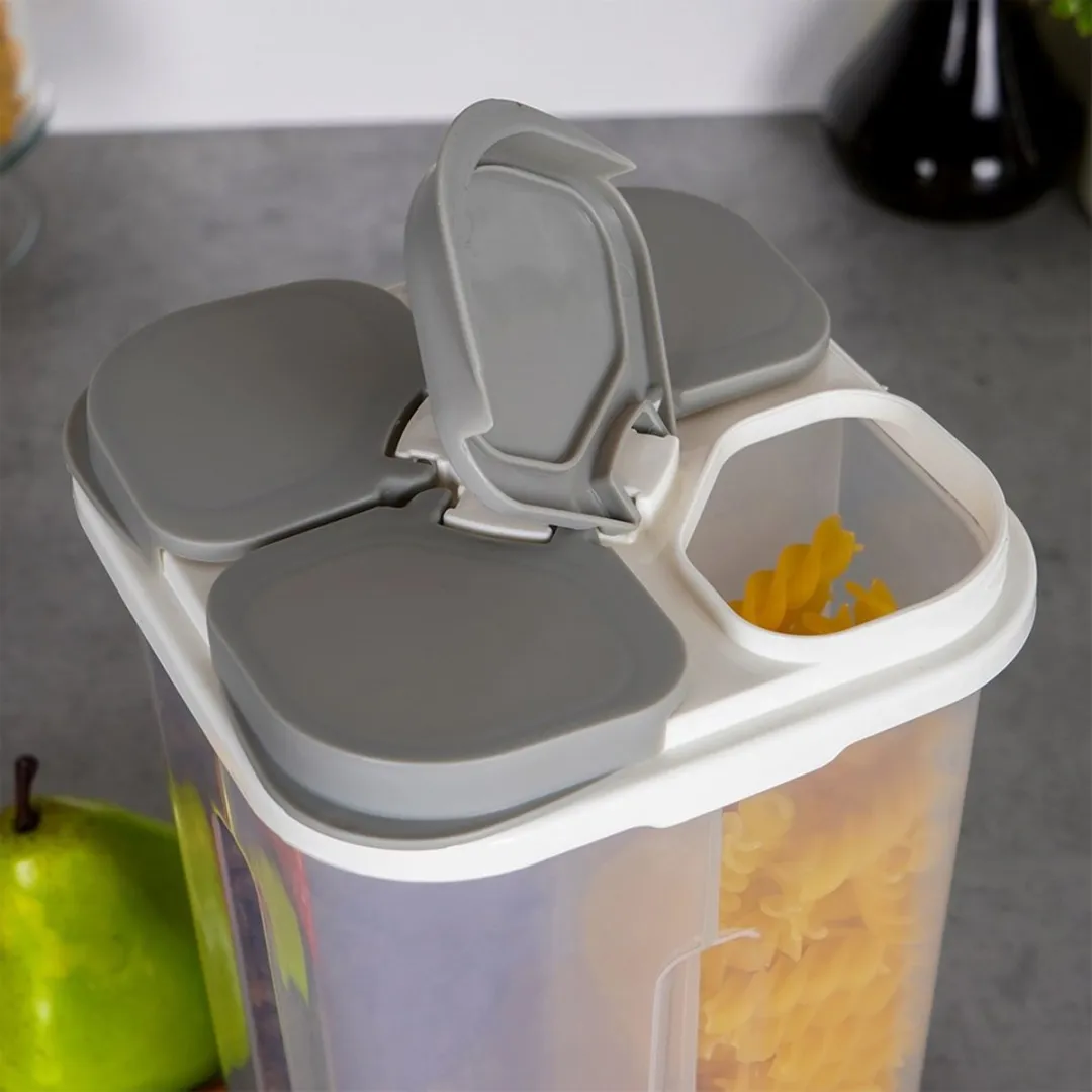 Excellent Houseware Vierdelige Dispenser 3L - Transparant - afbeelding 6 van 6