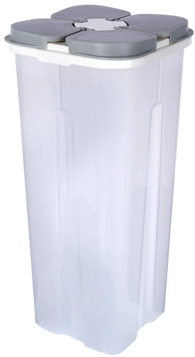 Excellent Houseware Vierdelige Dispenser 3L - Transparant