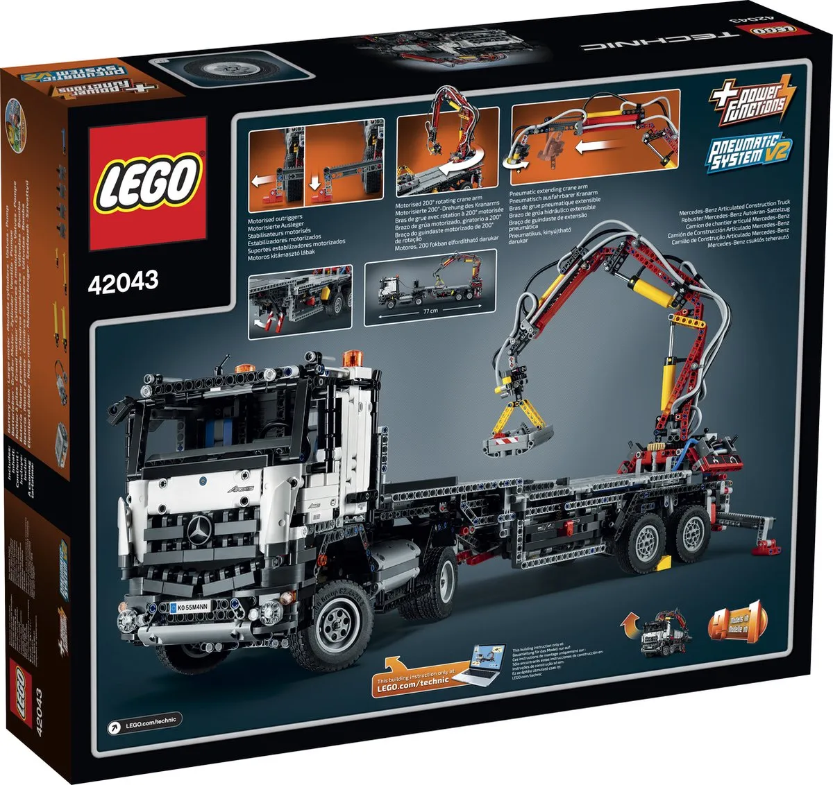 LEGO Technic Mercedes-Benz Arocs 42043 - 2793 Stukken - Blauw/Wit/Grijs - afbeelding 6 van 6