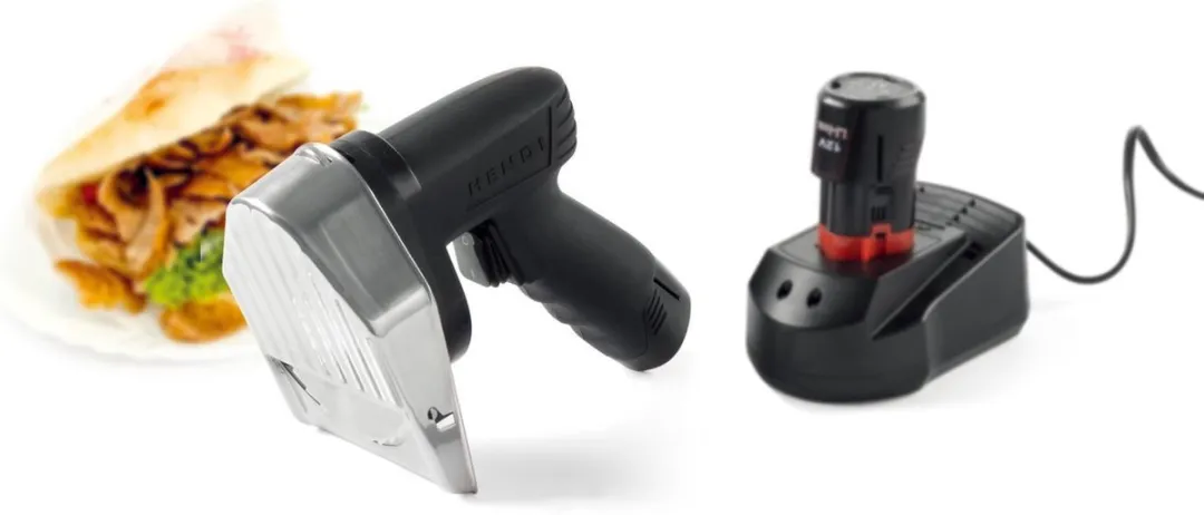HENDI Draadloos Elektrisch Kebabmes 267257 - 80W - Zwart