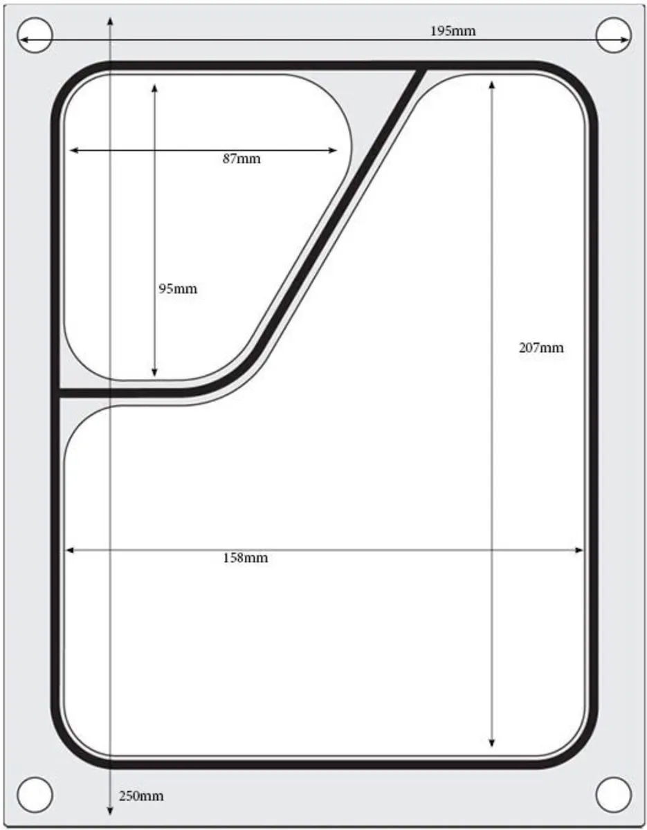 HENDI Tweedelige Traysealer Container 227x178mm - Rvs
