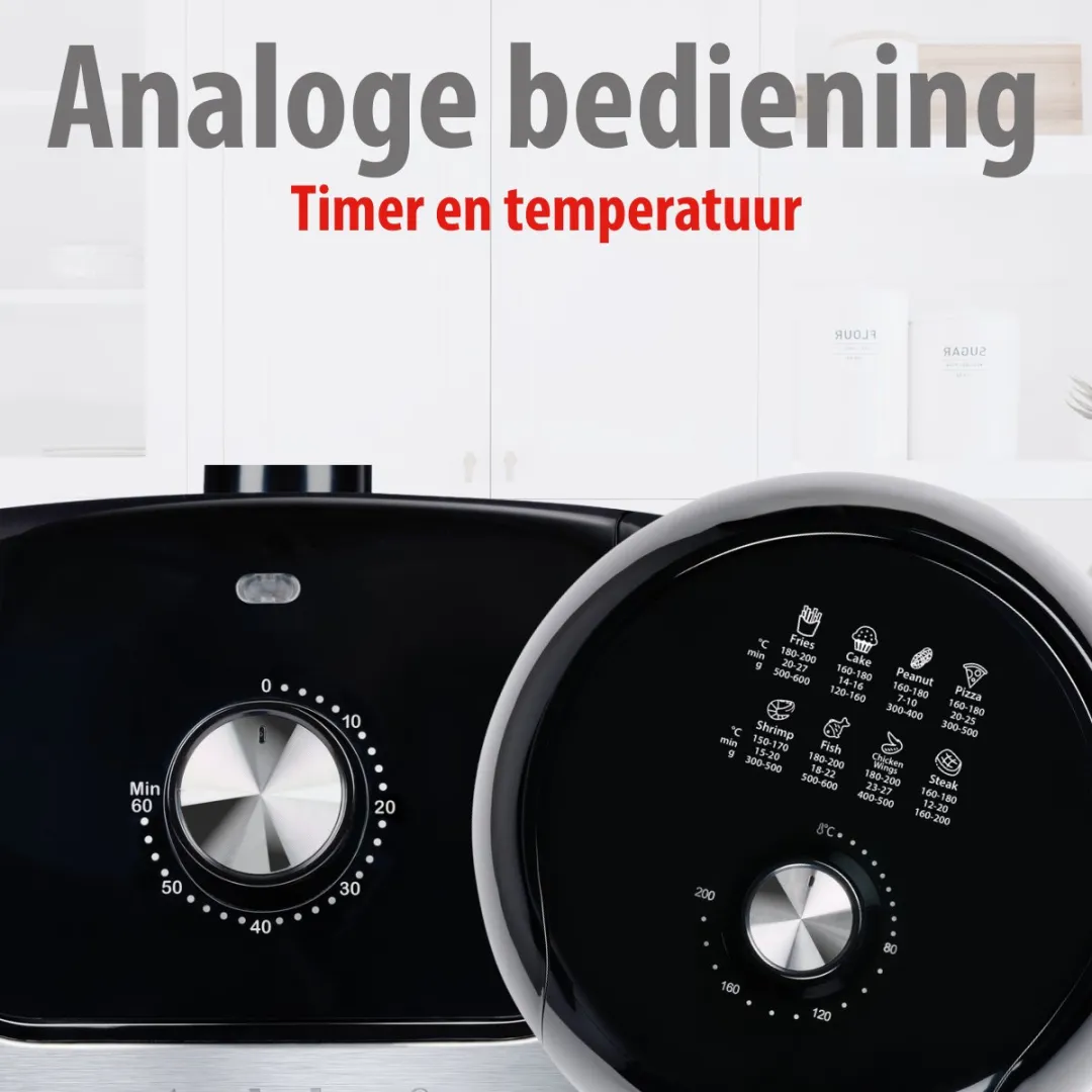 Alpina Airfryer 3.5L - 1400W Zwart