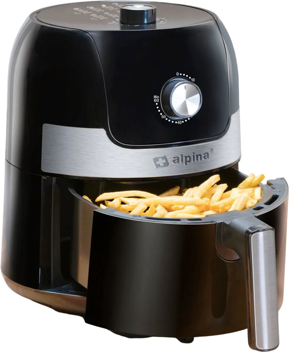 Alpina Airfryer 3.5L - 1400W Zwart