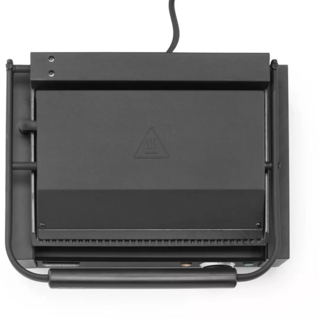 HENDI Contactgrill 2200W 2 Platen 6 Sandwiches - Zwart