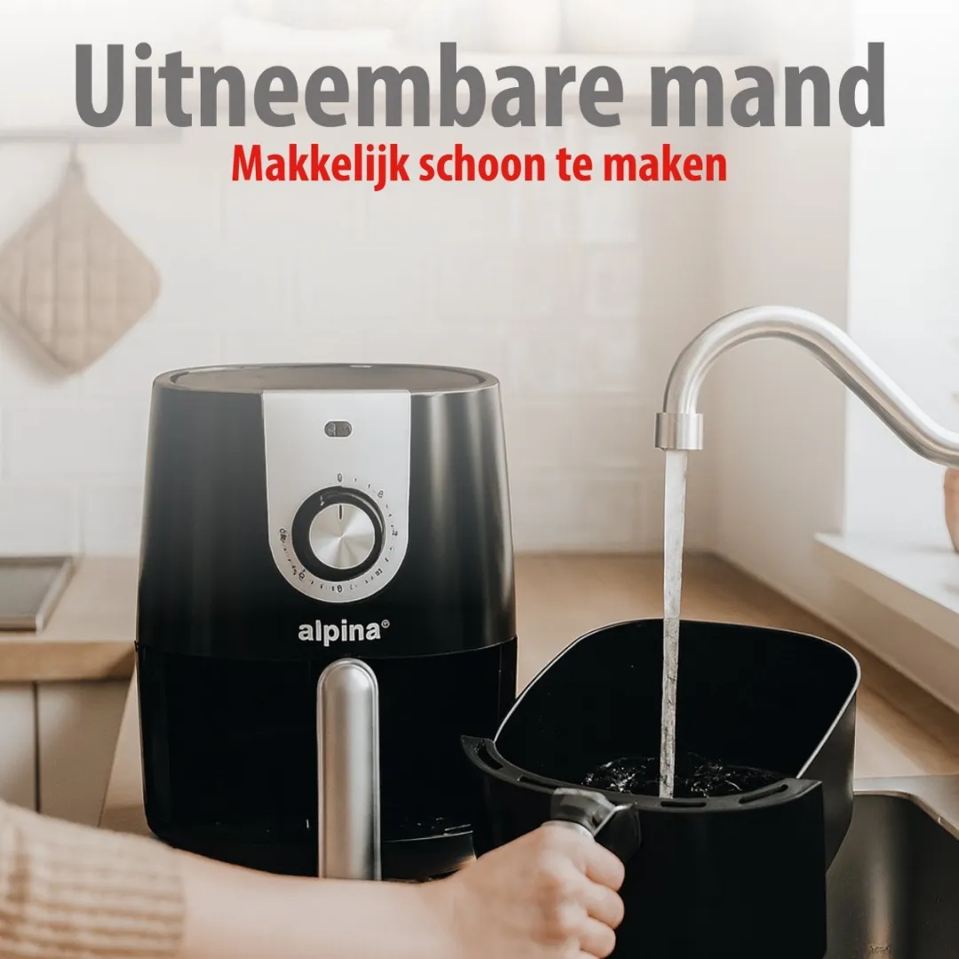 Alpina Airfryer 2L - 900W - Zwart
