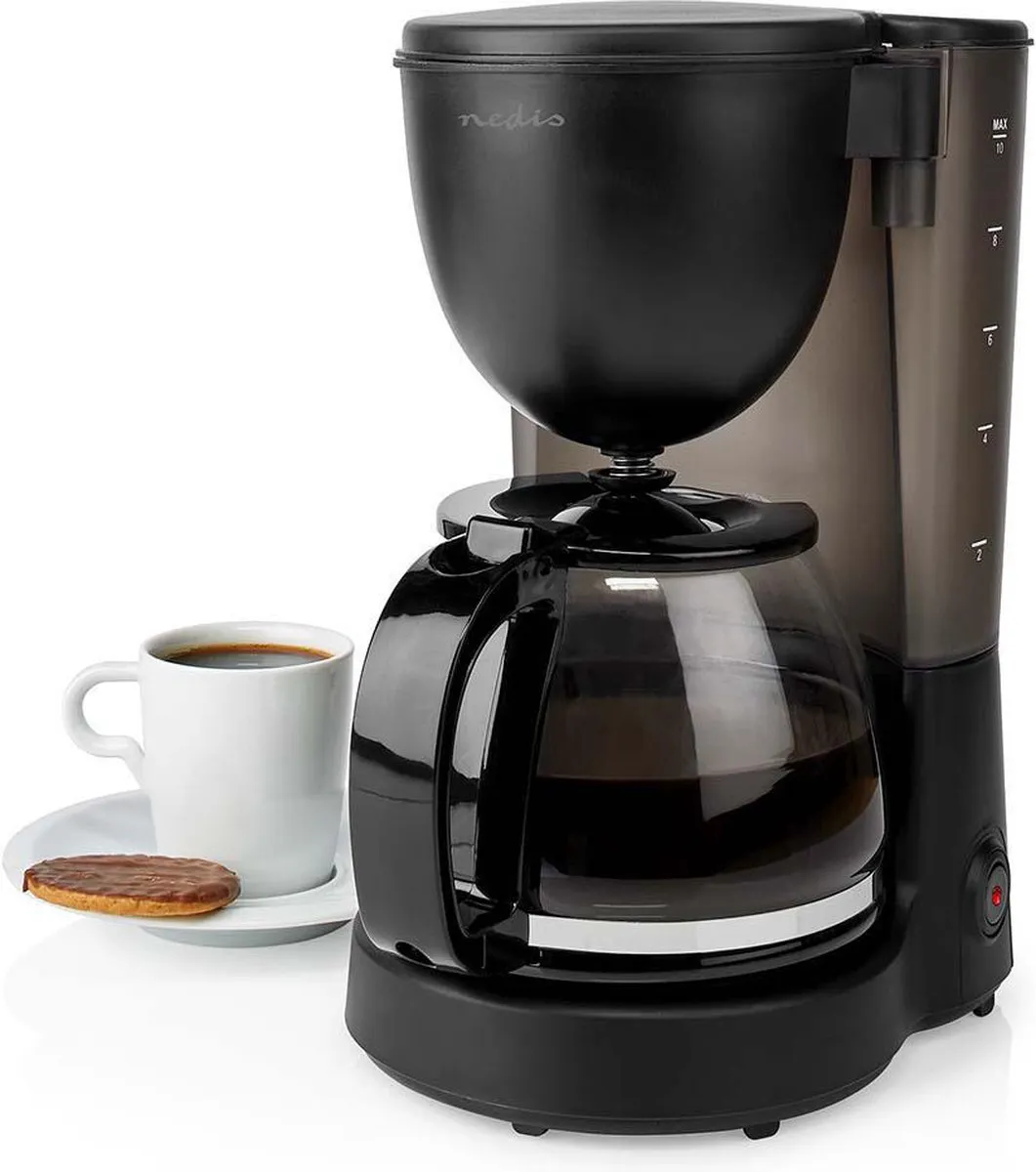 Nedis Koffiezetapparaat KACM150EBK - 10 Kopjes - 1,25L - Zwart