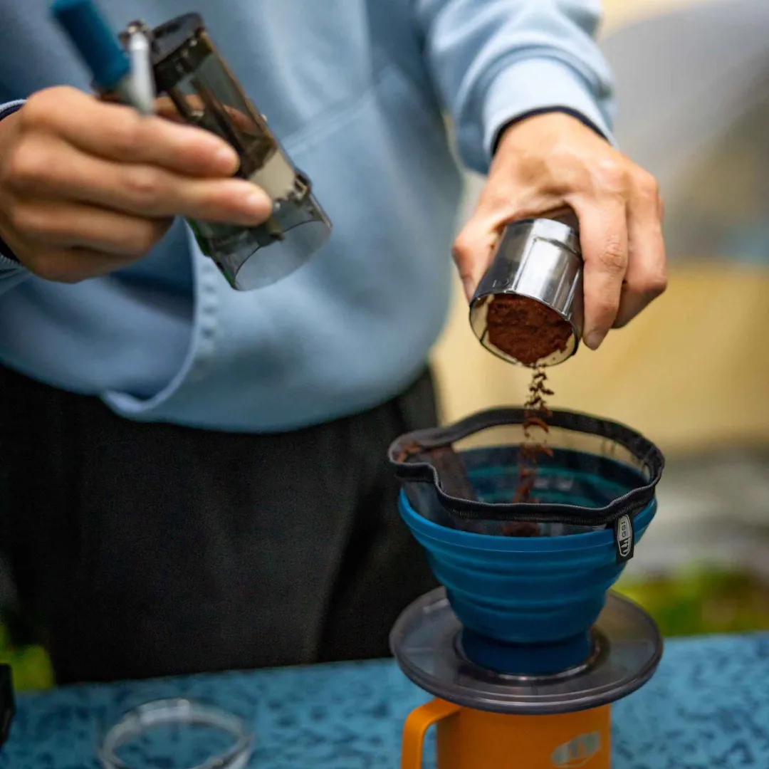 GSI Outdoors Gourmet Pourover Java Set - 12 Kopjes - Blauw/Grijs/Zwart