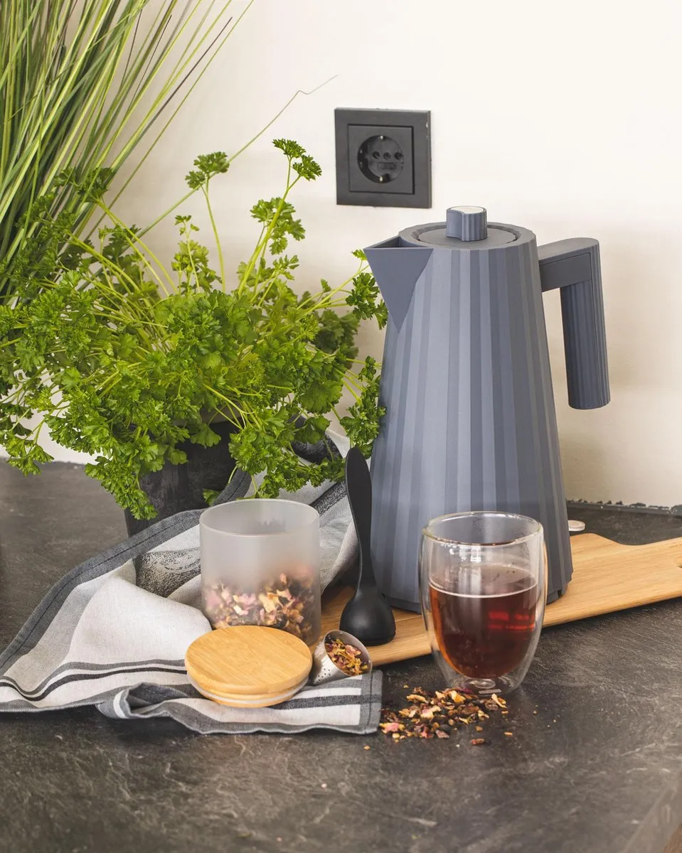 Alessi Plissé Waterkoker 1,7L - Grijs