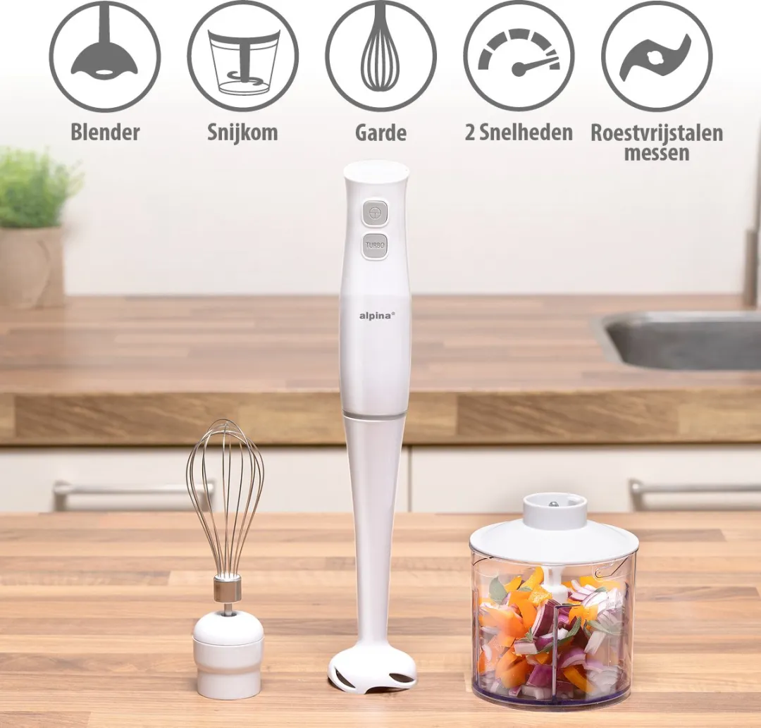 Alpina Staafmixer Set 400W - Wit