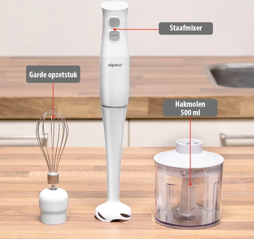 Alpina Staafmixer Set 400W - Wit