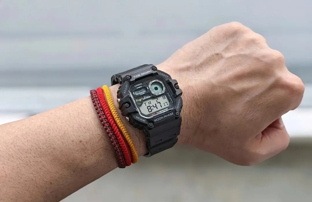 Casio WS-1700H-1AV Sporthorloge - Waterdicht - Dual Time - Maansfasen - Zwart - afbeelding 5 van 6