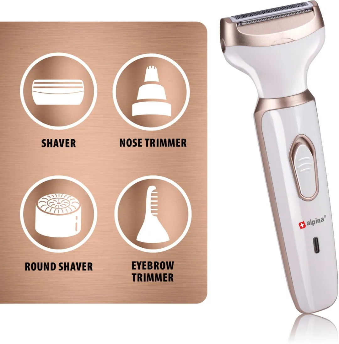 Alpina 4-in-1 Ladyshave LD-7145 - Wit