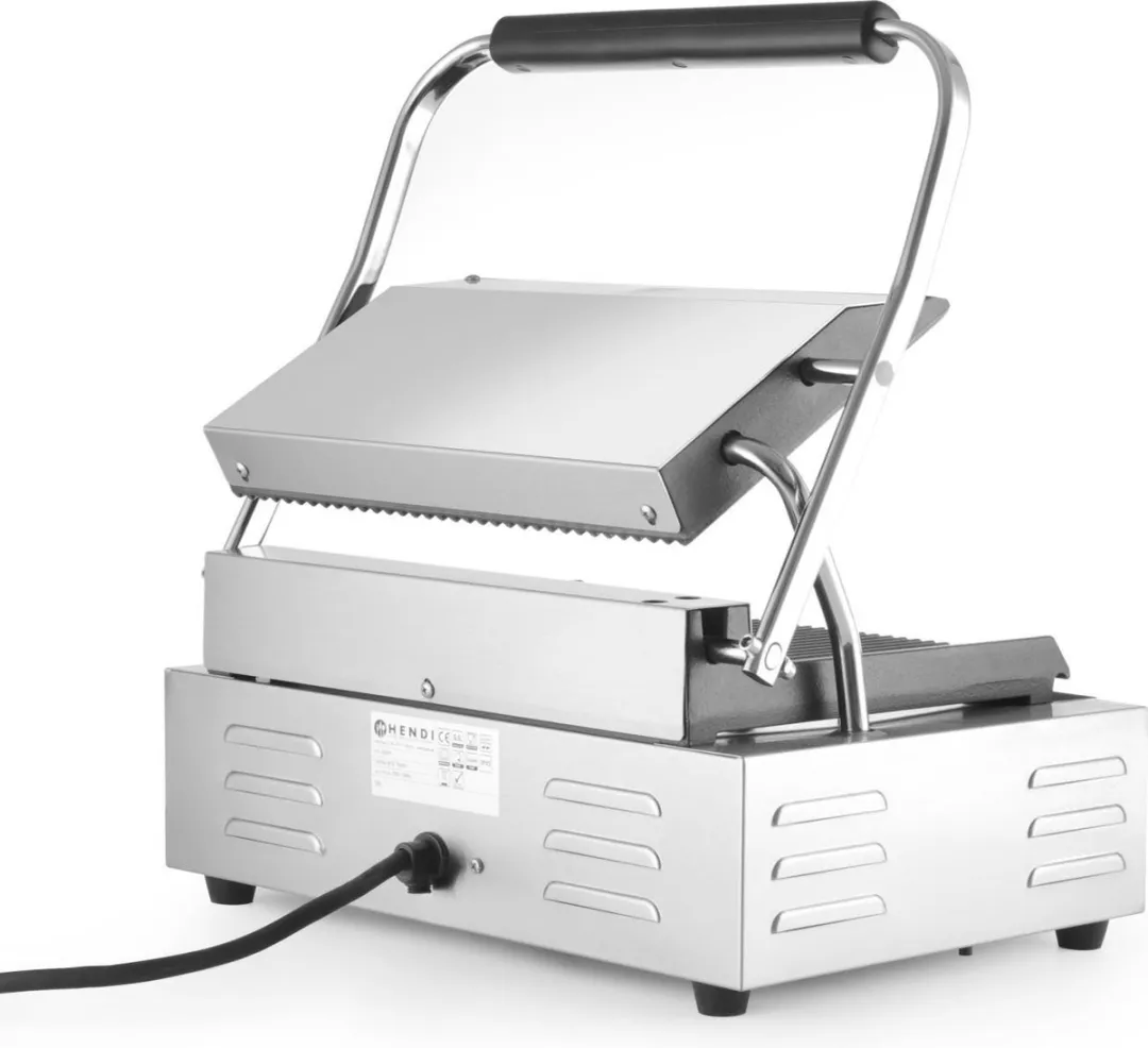HENDI Contactgrill HEN-263655 - 2200W - 340x230mm - Rvs