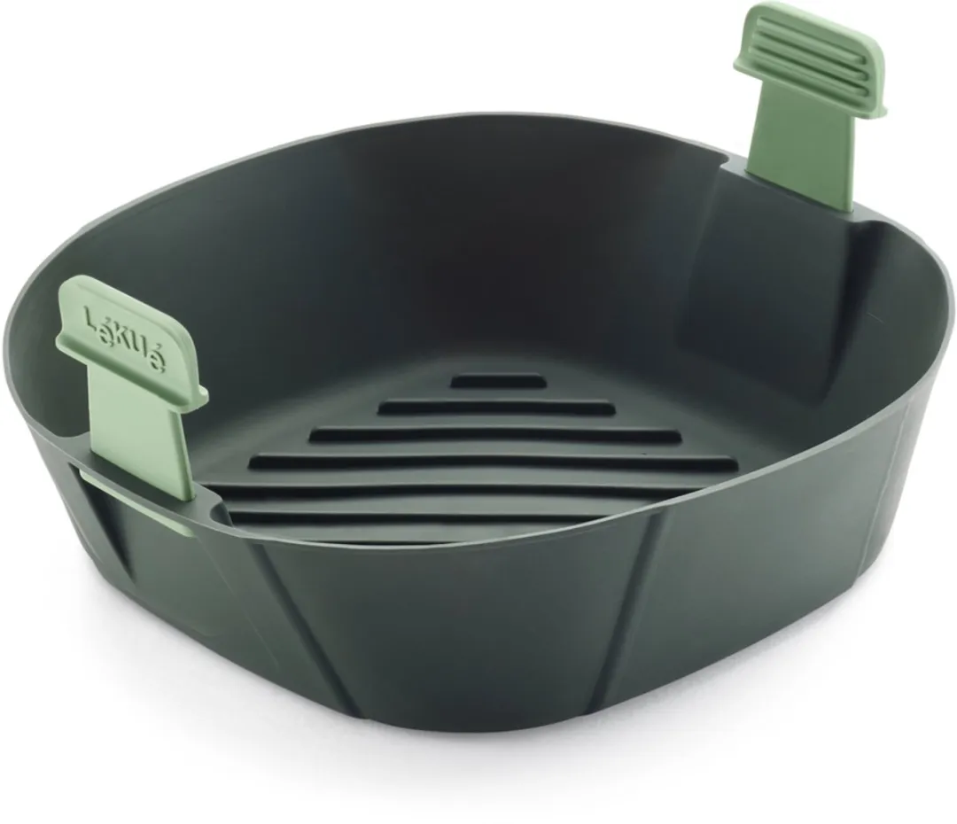 Lékué Airfryer Mandje 887147 - Maat L - Siliconen - Grijs