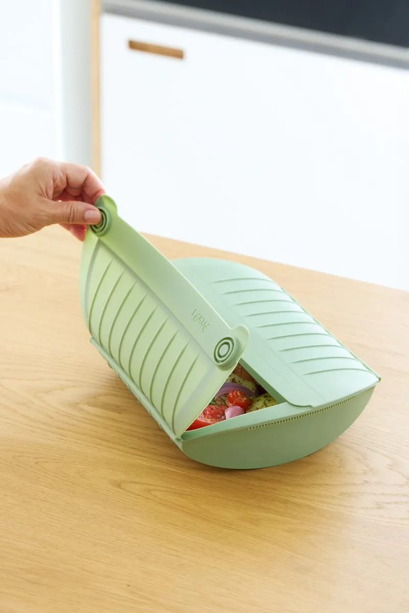 Lékué Stoomkoker - met Plateau - geschikt voor 4 personen - Green