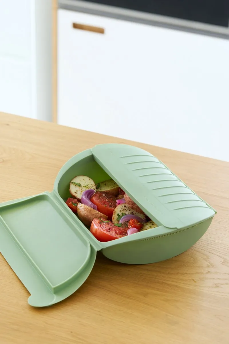 Lékué Stoomkoker - met Plateau - geschikt voor 4 personen - Green