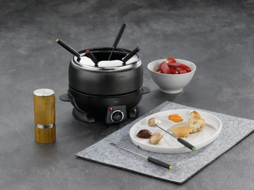 Kela Elektrisch Fondue Set 6 Personen - 800W - Zwart