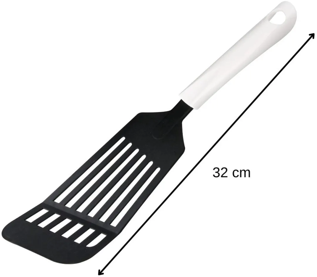 Fackelmann 49235 Gaatjeskeuken Spatel - 32cm - Wit/Zwart