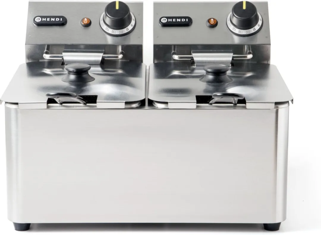 HENDI Blue Line Dubbele Friteuse 2x4L