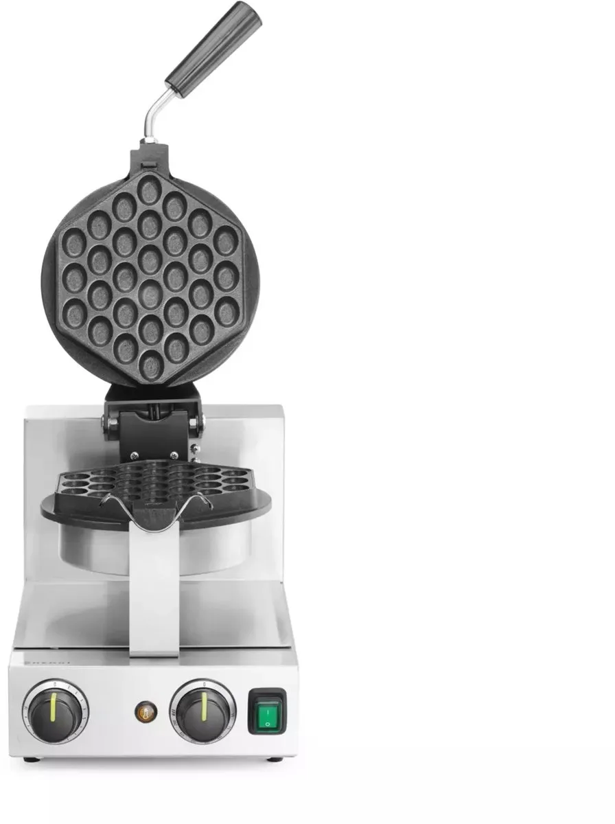 HENDI Draaibare Wafelmaker Bubbelwafels 1500W - RVS
