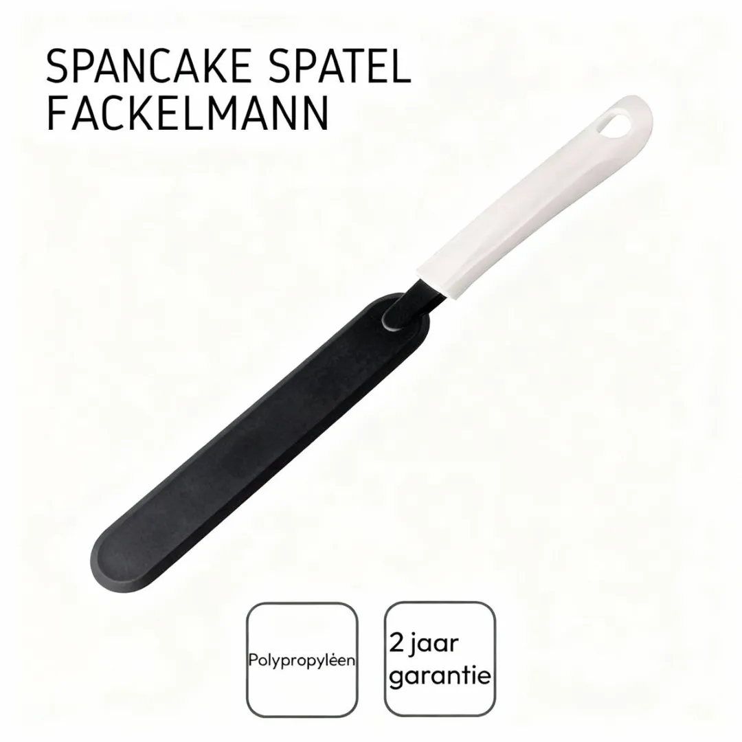 Fackelmann Pannenkoekenspatel 49236 - 31cm - Wit/Zwart
