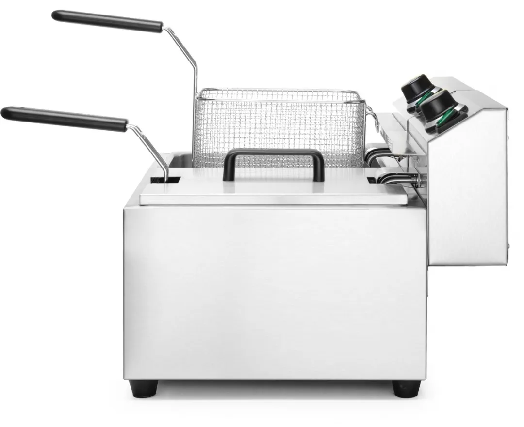 HENDI 207307 Dubbele Friteuse 16L - 7000W - Zilver