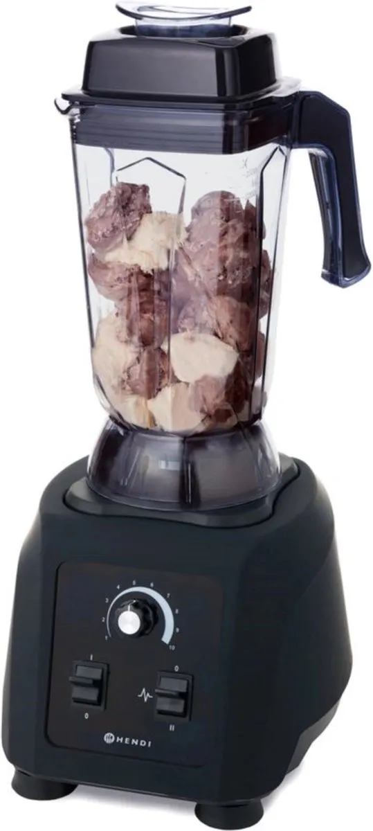 Hendi Professionele Blender 1500W 2,5L - 10 Snelheden - Zwart