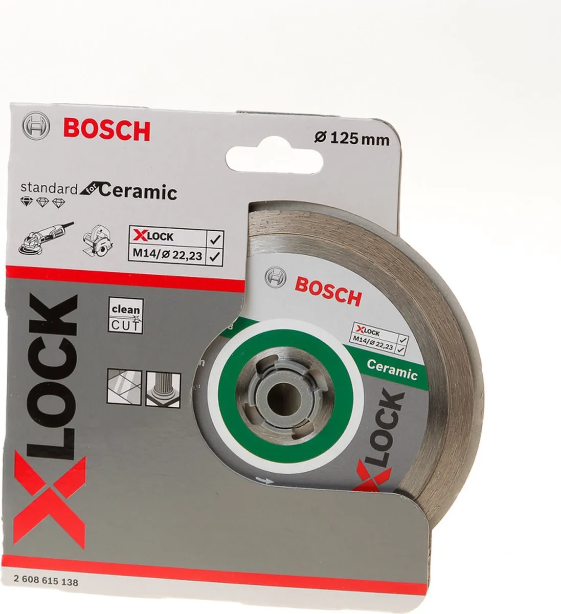 Bosch X-LOCK Diamantdoorslijpschijf 125mm - Keramiek/Steen - 2608615138