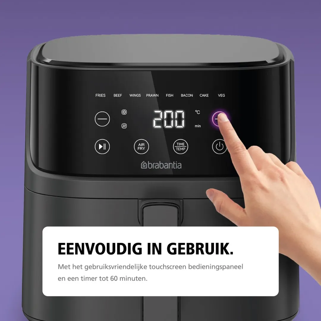 Brabantia Airfryer XL BBEK1134 - 4L - 1700W - Zwart