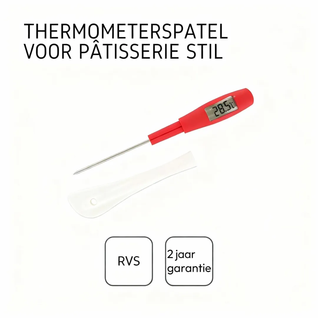 Fackelmann 473650 Spatel Thermometer - Rood/Wit