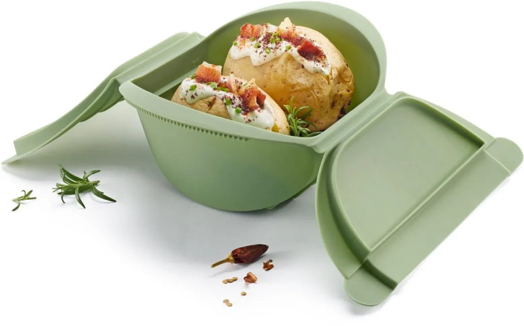 Lékué Stoomkoker - Hoog - geschikt voor 4 personen - Green