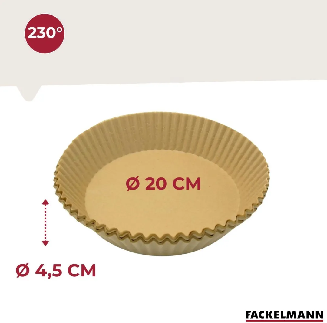 Fackelmann 9306750B88 Airfryer Bakvormpjes - 300 Stuks - Bruin
