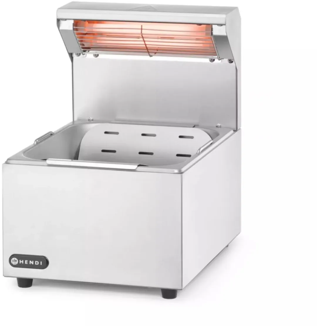 HENDI Frietverwarmer Infrarood 400W GN 1/2 - RVS - afbeelding 6 van 6