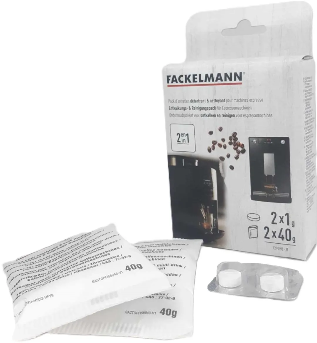 Fackelmann Ontkalker Espresso 129050 - 2x Tablet 1g + 2x Poeder 40g