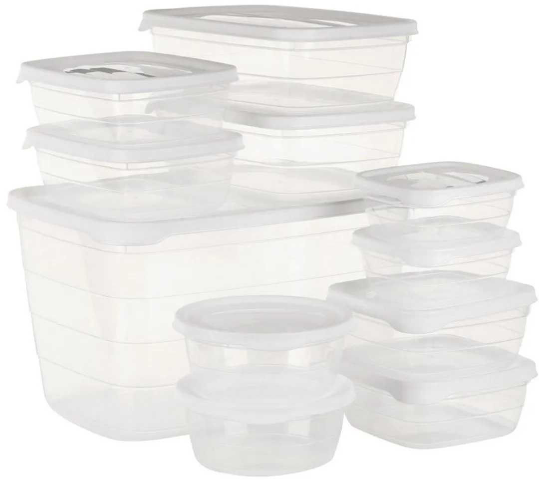 Excellent Houseware Voedselcontainers Set 11 Stuks - Transparant/Wit