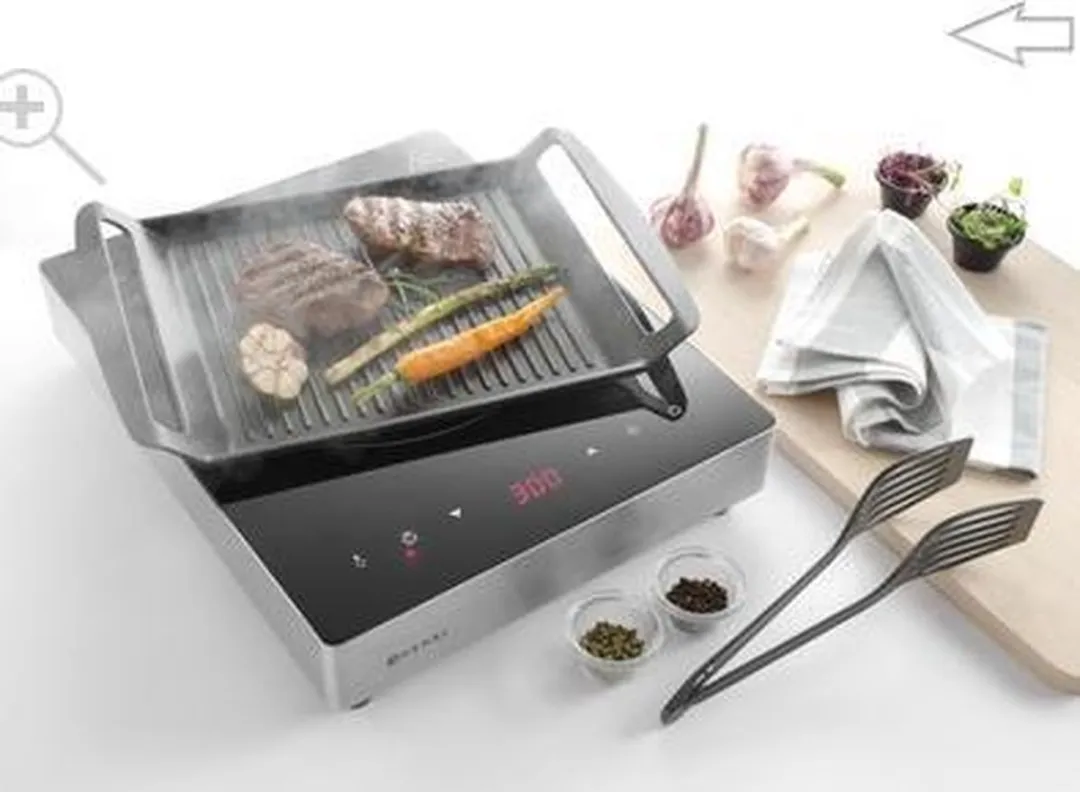 HENDI Grillplaat 629130 Gietaluminium - 390x260mm - Inductie/Oven