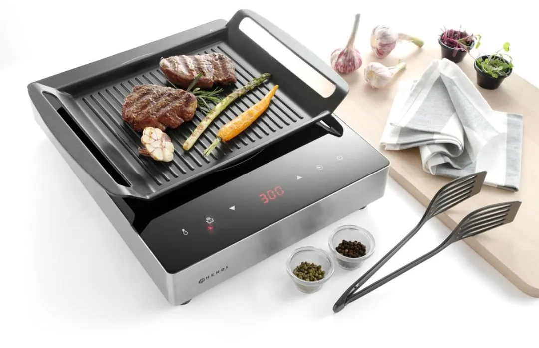 HENDI Grillplaat 629130 Gietaluminium - 390x260mm - Inductie/Oven - afbeelding 6 van 6