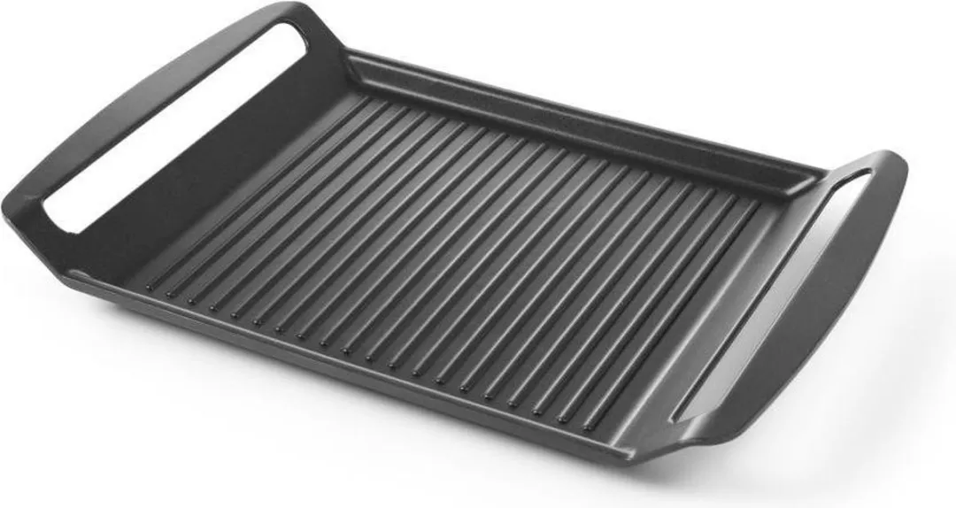 HENDI Grillplaat 629130 Gietaluminium - 390x260mm - Inductie/Oven