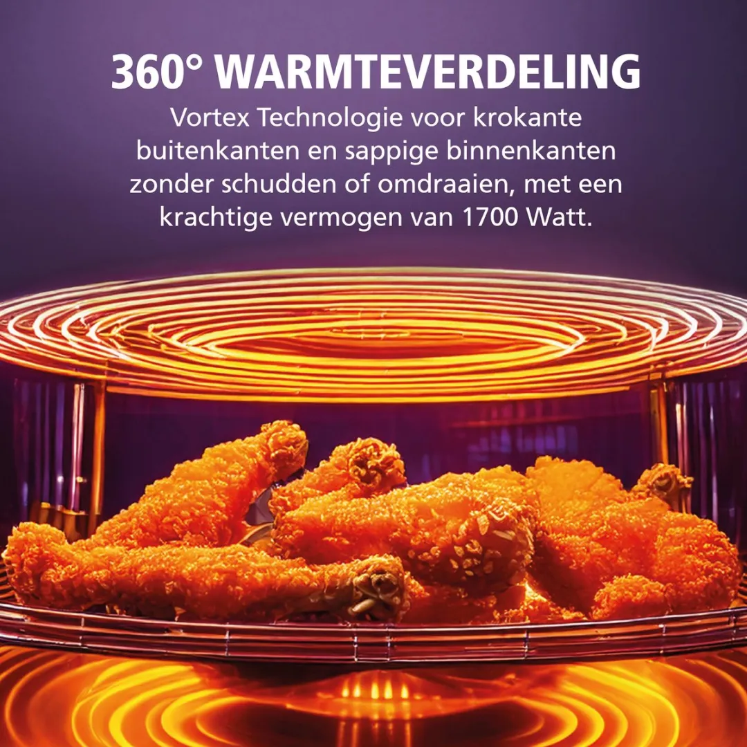 Brabantia Airfryer XXL BBEK1137 - 1700W - 5.7L - Zwart