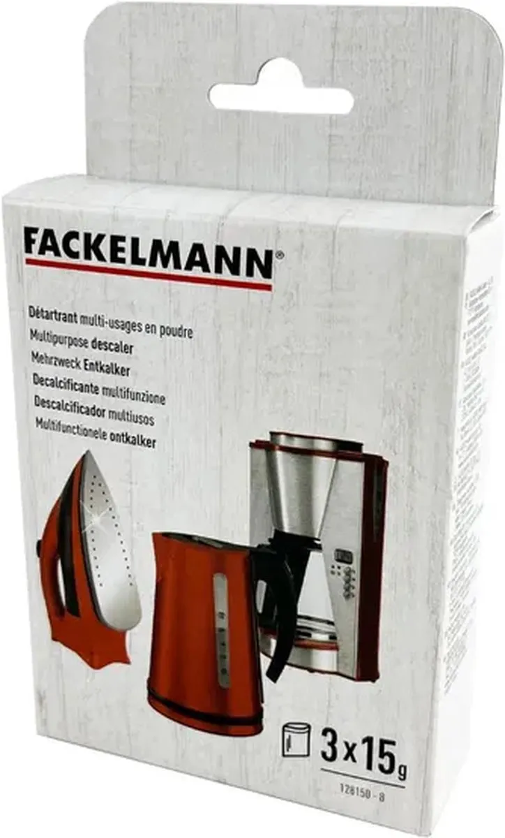 Fackelmann Ontkalker Poeder 128150 - 45g (3x15g) - Wit