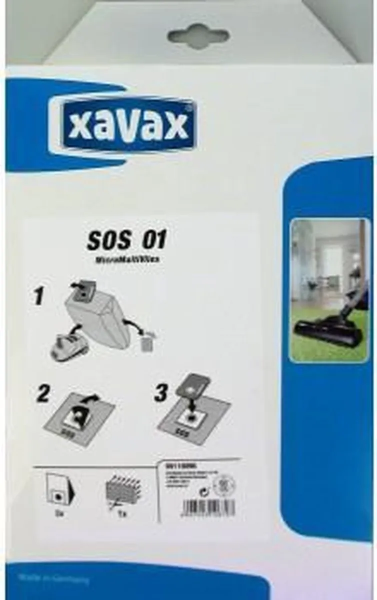 Xavax Stofzuigerzak UNI 01 - 5 Stuks + Filter