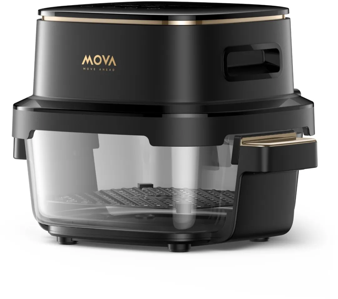 Mova Aeroglass AF20 Pro Airfryer - 1700W - 4L + 2,5L - Zwart
