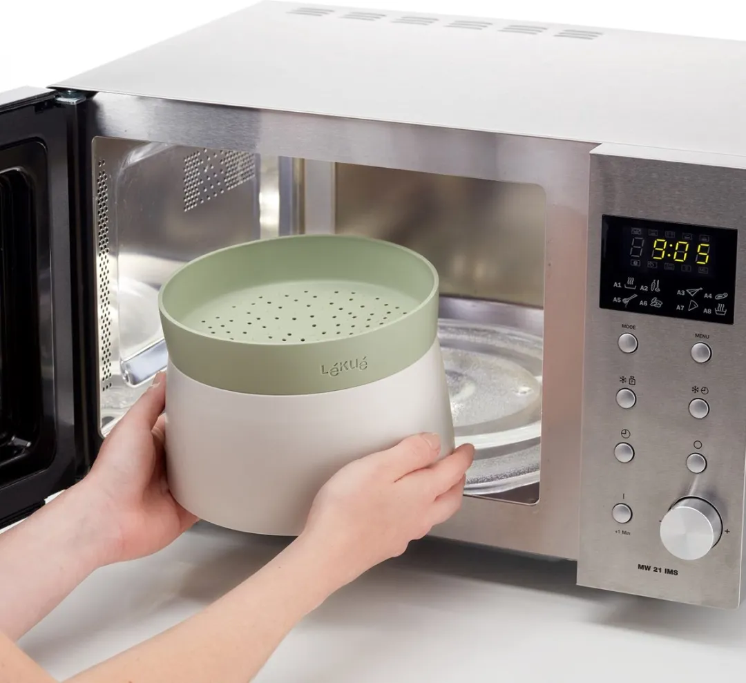 Lékué Rijst- & Quinoakoker Magnetron 1L - 4 Porties - Groen/Wit