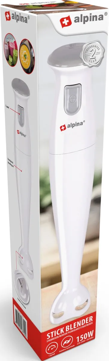 Alpina Staafmixer 150W - Roestvrijstaal