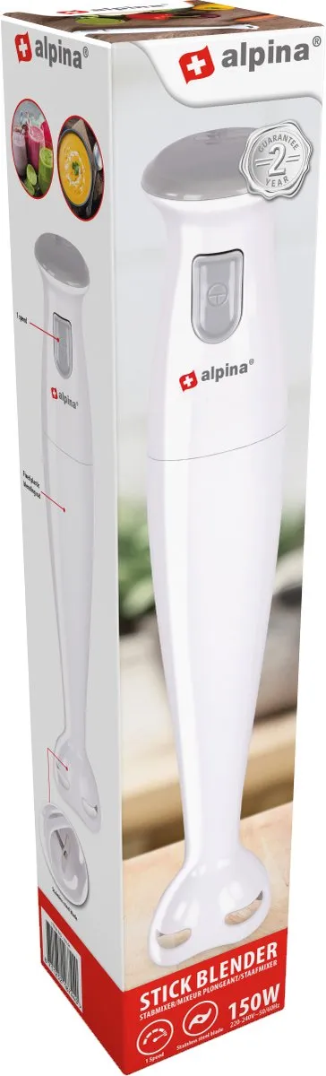Alpina Staafmixer 150W - Roestvrijstaal