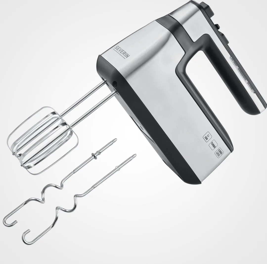 Severin HM 3843 Handmixer draadloos 100W - Zwart/RVS - afbeelding 2 van 6