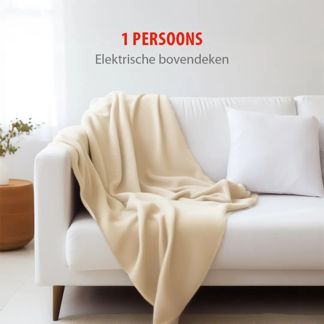 Alpina Elektrische Bovendeken 18423 - 1-Persoons 130x180cm - 10 standen - Beige