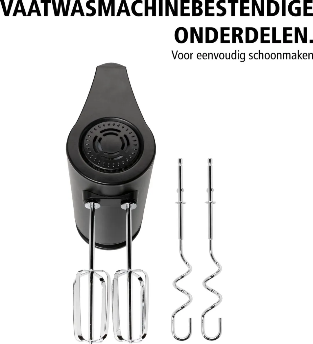 Brabantia BBEK1071MB Handmixer 300W - 10 Snelheden - Zwart