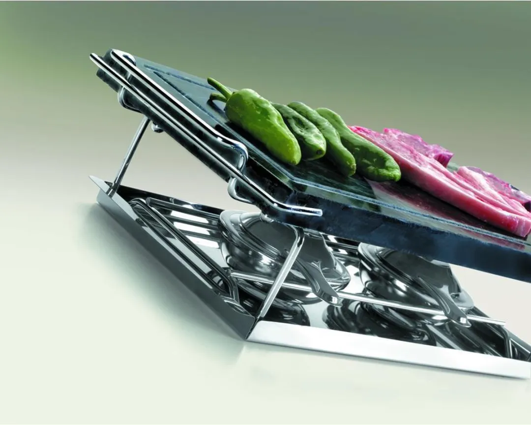 Ibili Steengrill - 6 Personen - Antraciet/Zilver